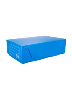CAJA ARCHIVO PLASTICO TAPA VOLCADA AZUL A4 (24*34*9.5CM) (710) *UNID