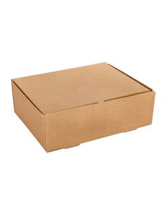 CAJA MICRO CARTON MARRON/MARRON (19*24*8CM) (1/2 DOC.EMPANADAS ESPECIAL) *100UNID.