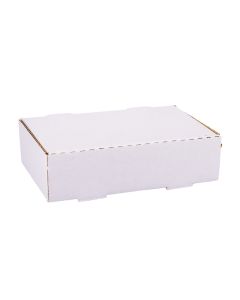 CAJA MICRO CARTON BLANCO/MARRON (15.5*24.5*6CM) (1/2 DOC. EMPANADAS ECO) *100UNID.