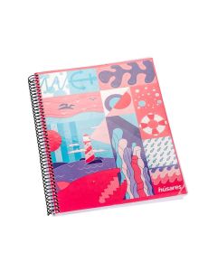 CUADERNO ESPIRAL TAPA FLEXIBLE HUSARES (16*21CM) (80 HOJAS) CUADRO *UNID