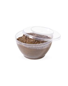 STRAWPLAST POTE RIGIDO 100CC REDONDO C/TAPA CRISTAL (ST-760) *10UNID