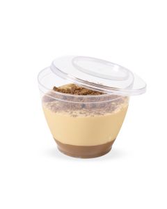 STRAWPLAST POTE RIGIDO 150CC REDONDO C/TAPA CRISTAL (ST-765) *10UNID