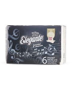 PAÑUELOS ELEGANTE POCKET TRIPLE HOJA (21*20CM C/U) *6 PAQ*10UNID