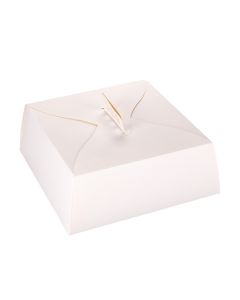 ESTUCHE TORTA CARTULINA BLANCA (30*30*11CM) mE *10UNID