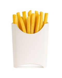 ESTUCHE PAPAS GRANDE CARTULINA BLANCA (C/ENCASTRE 14X14X4CM) mE *100UNID